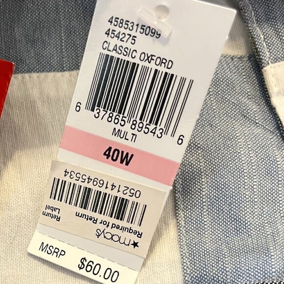 Izod Luxury Sport Men's Classic Oxford Cotton Patchwork Summer Shorts Sz 40 - Picture 4 of 8